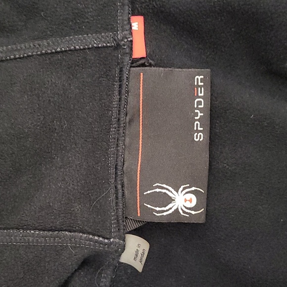 Spyder Mens Medium HydroWeb Soft Shell Jacket Hooded Full Zip Grey Activewear - Picture 3 of 11